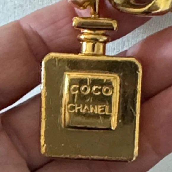 Coco Chanel Gold Double Chain Belt w/ Perfume Bottle (Vintage) Rare Item 36” - Picture 5 of 11